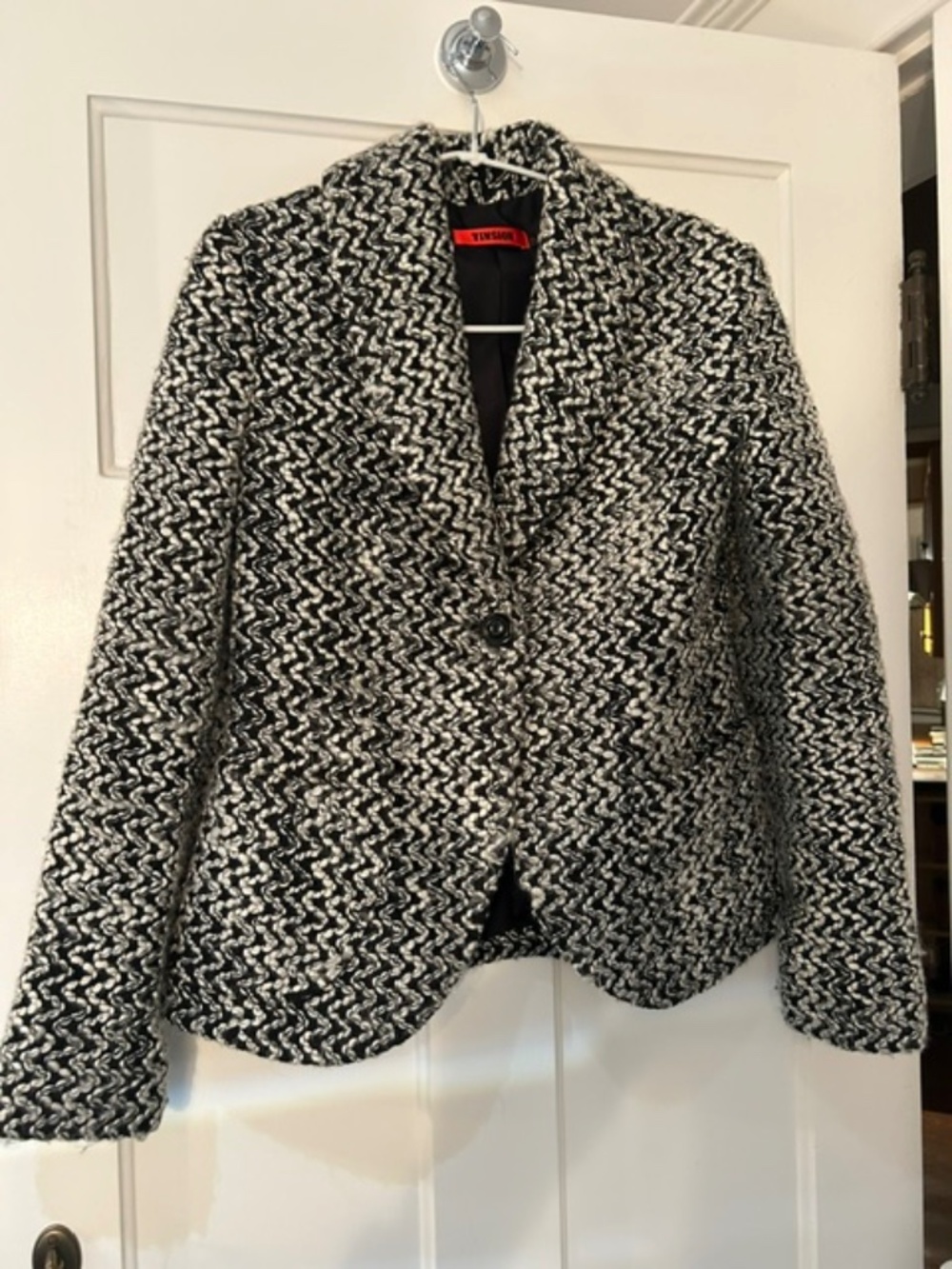 TENSION TWEED BOUCLE STYLE KNIT BLAZER OFFICECORE SIZE 6